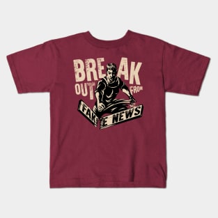 Break Out from Fake News Kids T-Shirt